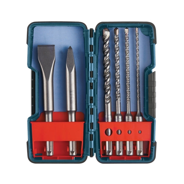 Bosch HCST006 Rotary Hammer Drill Bit Set, 6-Piece, Carbide