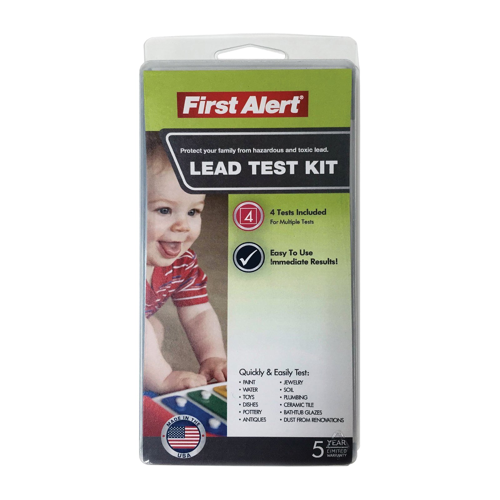 FIRST ALERT LT1 Lead Test Kit, Premium, Lead