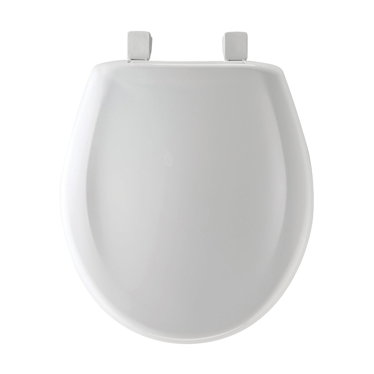 Mayfair 20SLOW-000 Toilet Seat, Round, Plastic, White, Easy-2, Lift-off Hinge
