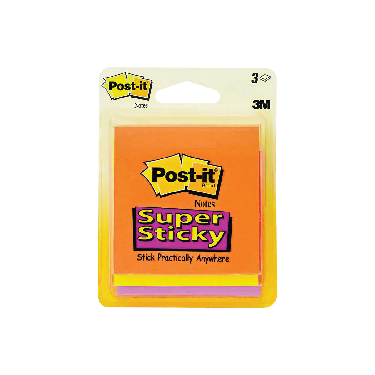 Post-it Marrakesh 3321-SSAN Super Sticky Note, Neon, 45-Sheet