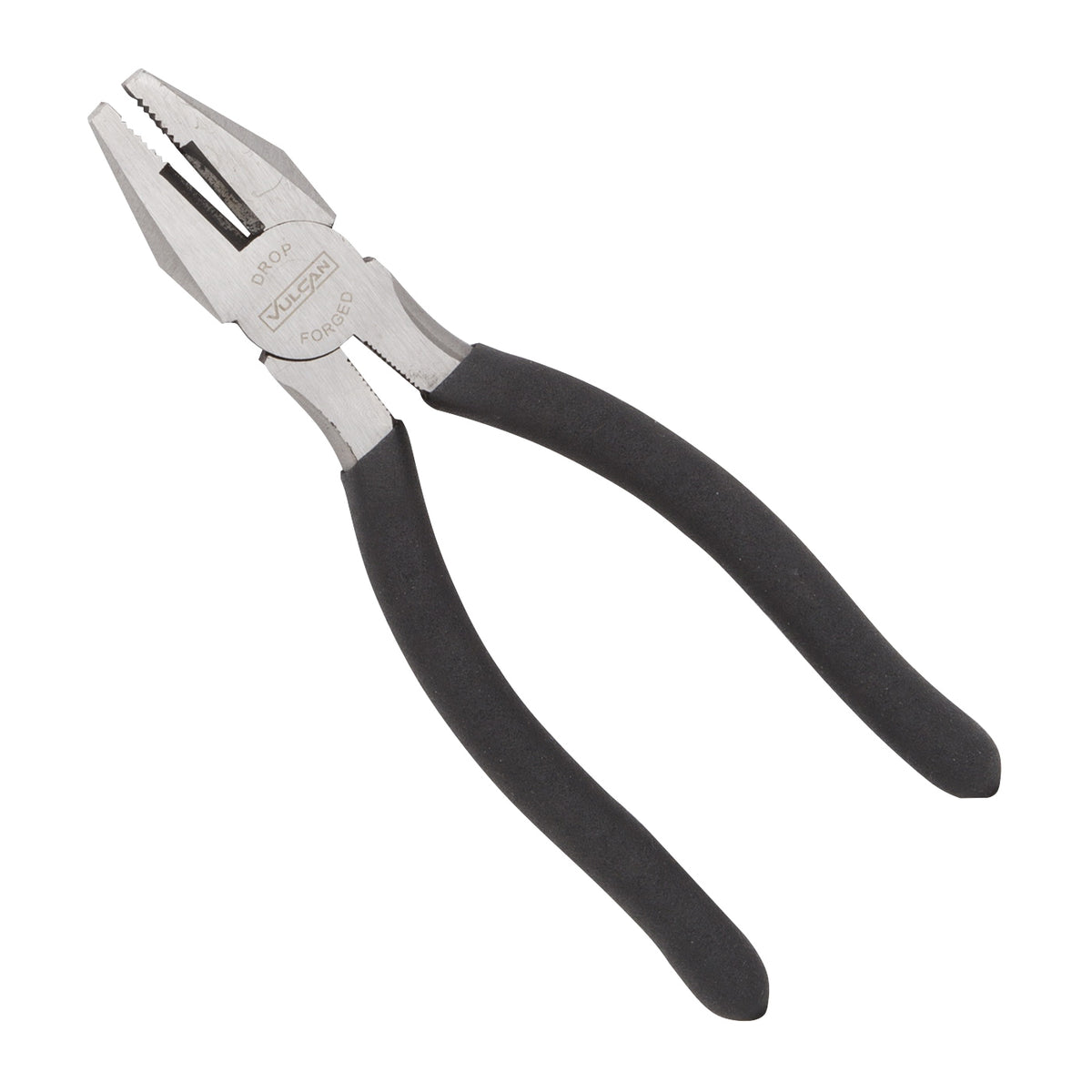 Vulcan JL-NP005 Linesman Plier, 7 in OAL, 1.2 mm Cutting Capacity, 1-1/4 in Jaw Opening, Black Handle, Non-Slip Handle