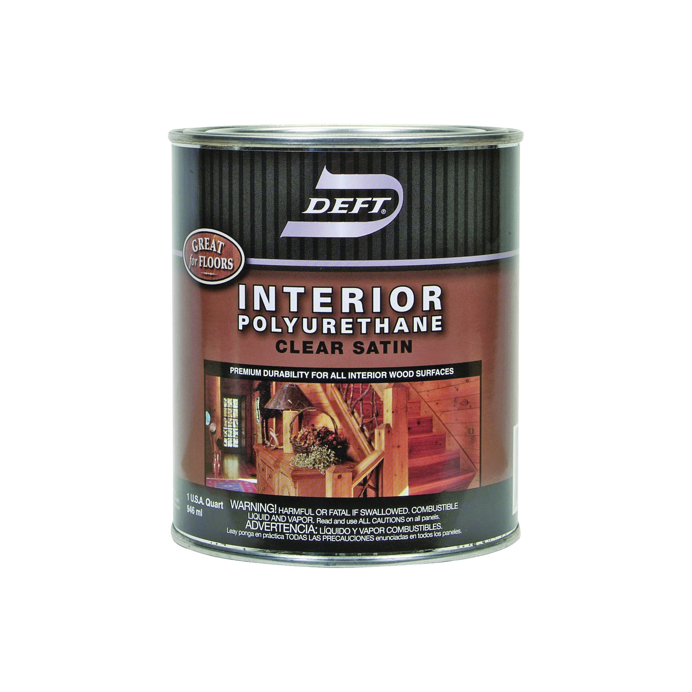 DEFT 226-04 Polyurethane, Liquid, Amber, 1 qt, Can