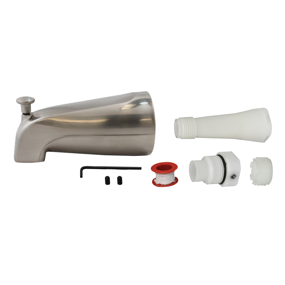 Plumb Pak PP825-35BN Bathtub Spout, Brushed Nickel