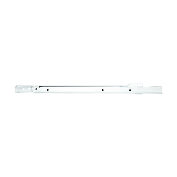 Knape &amp; Vogt 1805H WH 450 Drawer Slide, 75 lb, 450 mm L Rail, 12.5 mm W Rail