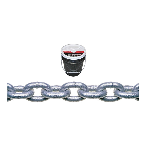 Campbell 014-0533 Proof Coil Chain, 5/16 in, 92 ft L, 30 Grade, Steel, Galvanized