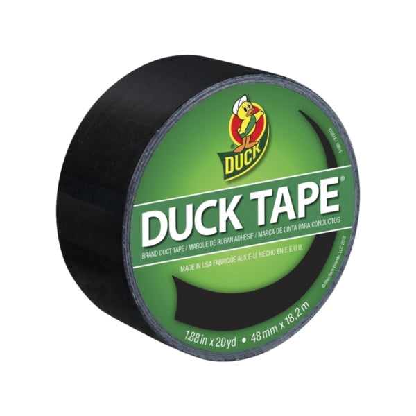 Duck 1265013 Duct Tape, 20 yd L, 1.88 in W, Vinyl Backing, Black