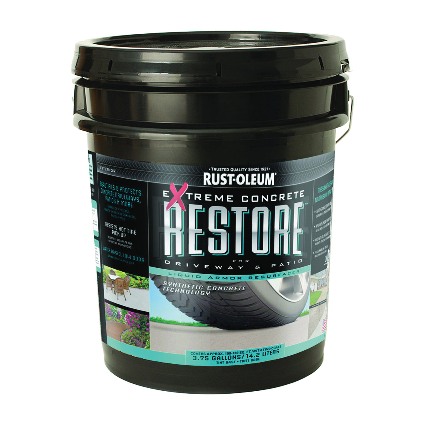 RUST-OLEUM RESTORE 44000 Concrete Paint, Tint Base, 4 gal Pail