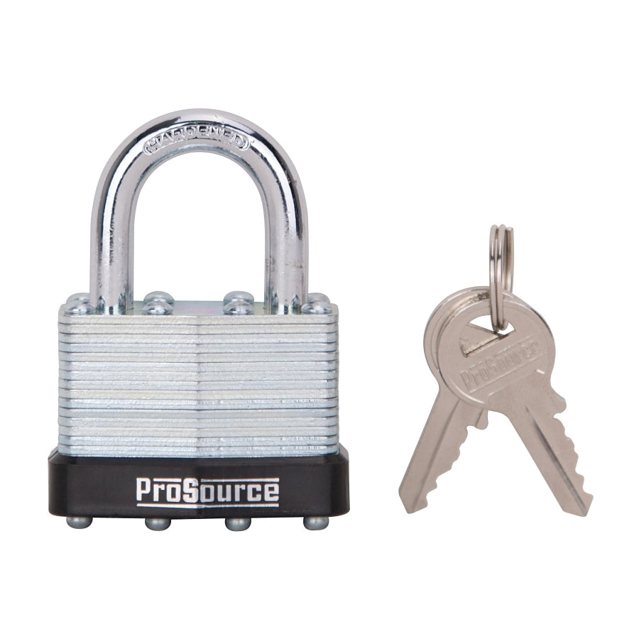 ProSource HD00028-3L Padlock, Standard Shackle, 9/32 in Dia Shackle, 1-1/4 in H Shackle, Steel Shackle, Steel Body