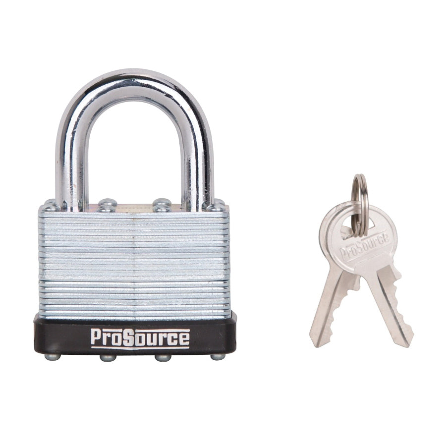 ProSource HD00038-3L Padlock, Standard Shackle, 11/32 in Dia Shackle, Steel, M1 Keyway
