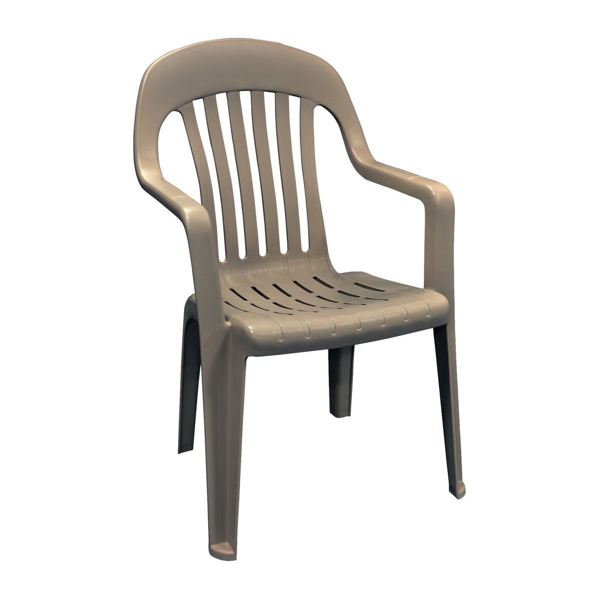 Adams 8254-96-3700 High-Back Chair, 22 in W, 23 in D, 36 in H, Polypropylene Frame, Brown Frame