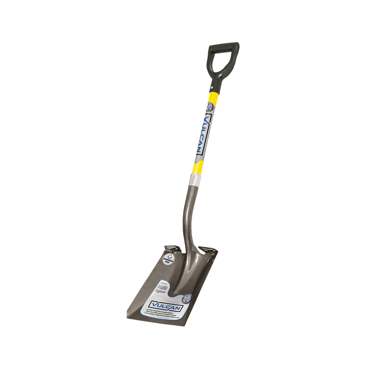 Vulcan 34537 PCY-F Shovel, Fiberglass Handle, D-Shaped Handle, 29 in L Handle