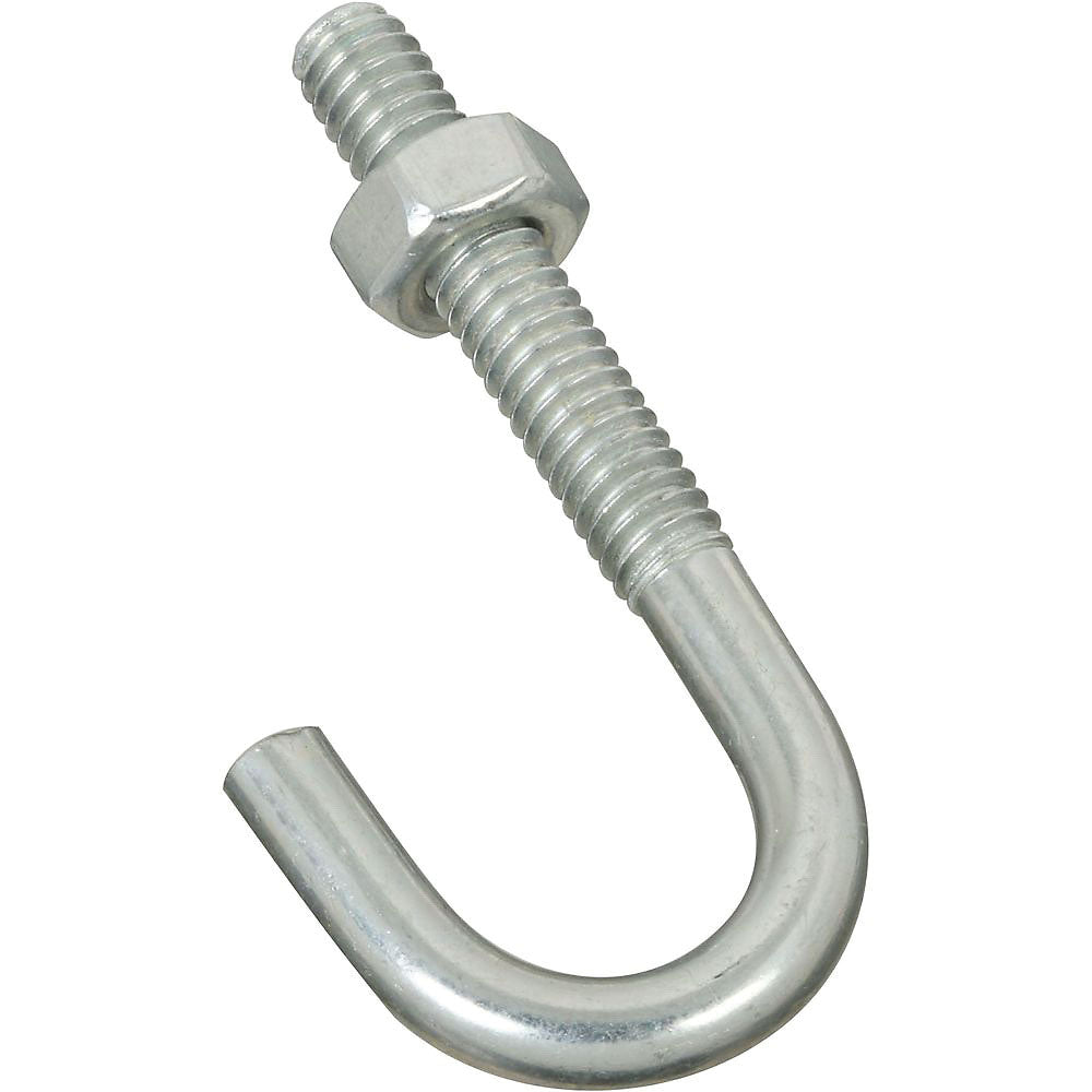 National Hardware 2195BC Series N232-884 J-Bolt, 1/4-20 Thread, 1.31 in L Thread, 2-5/16 in L, 100 lb Working Load, Zinc