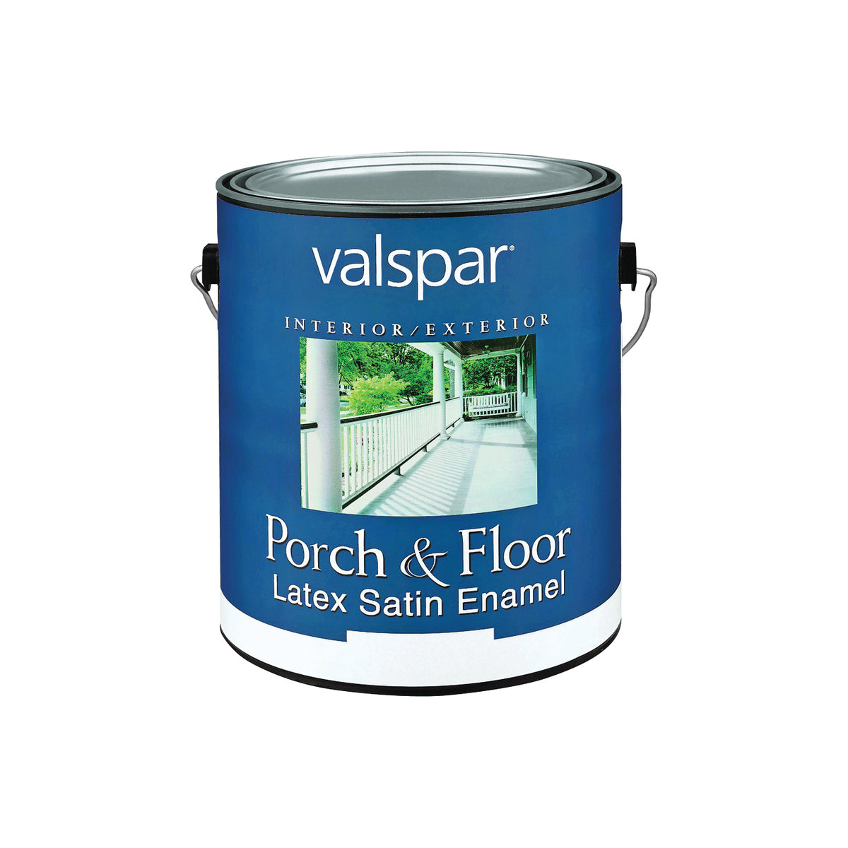 Valspar 027.0001534.007 Latex Porch and Floor Paint, Satin, Dark Gray, 1 gal