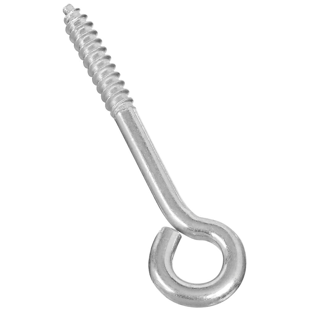 National Hardware N220-665 Lag Eye Bolt, 1/4 in Thread, 1-1/2 in L Thread, 1/2 in ID Dia Eye, 2.76 in L Shank, Steel