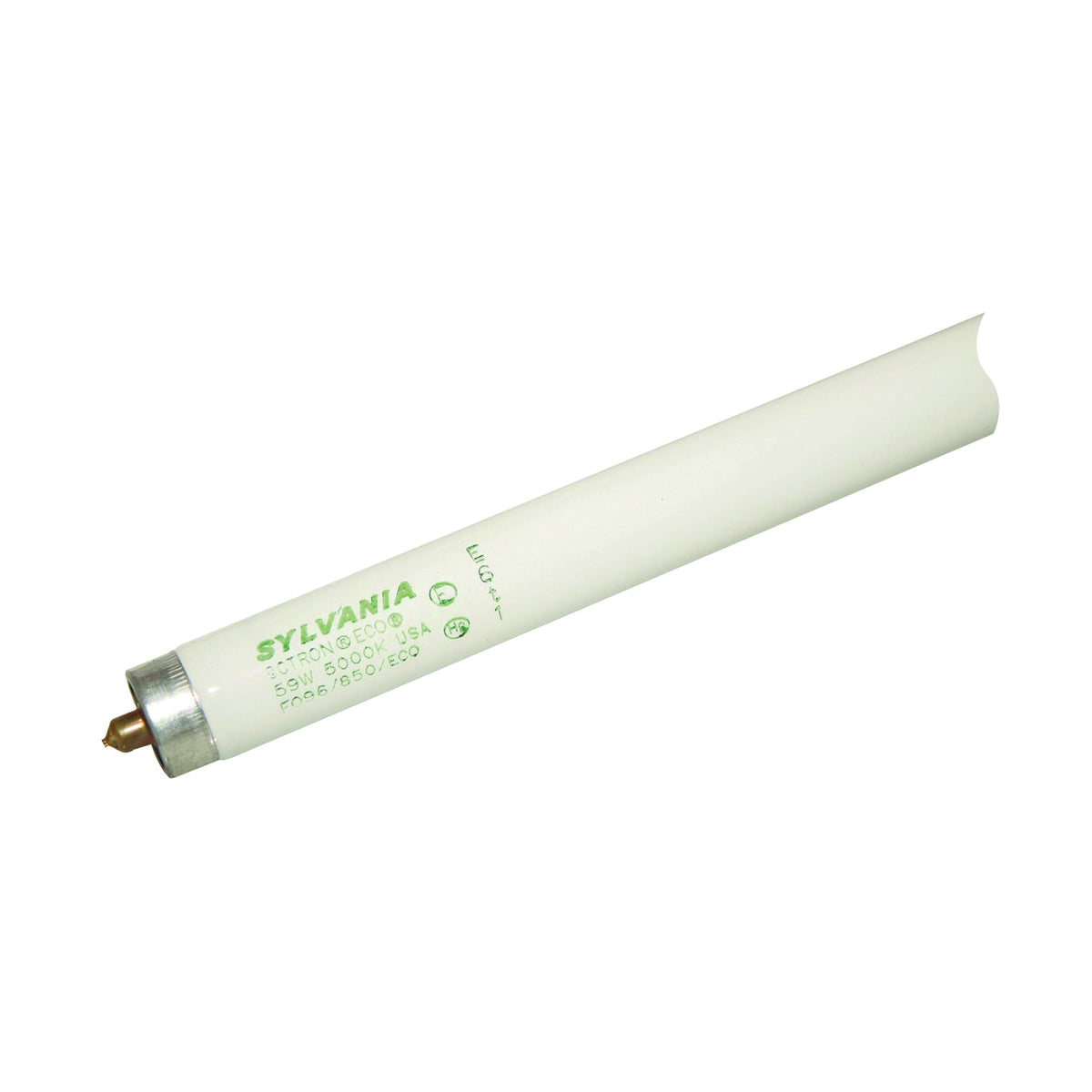 Sylvania 22173 Fluorescent Bulb, 59 W, T8 Lamp, Single Pin Lamp Base, 5428 Lumens, 5000 K Color Temp, Stark White Light