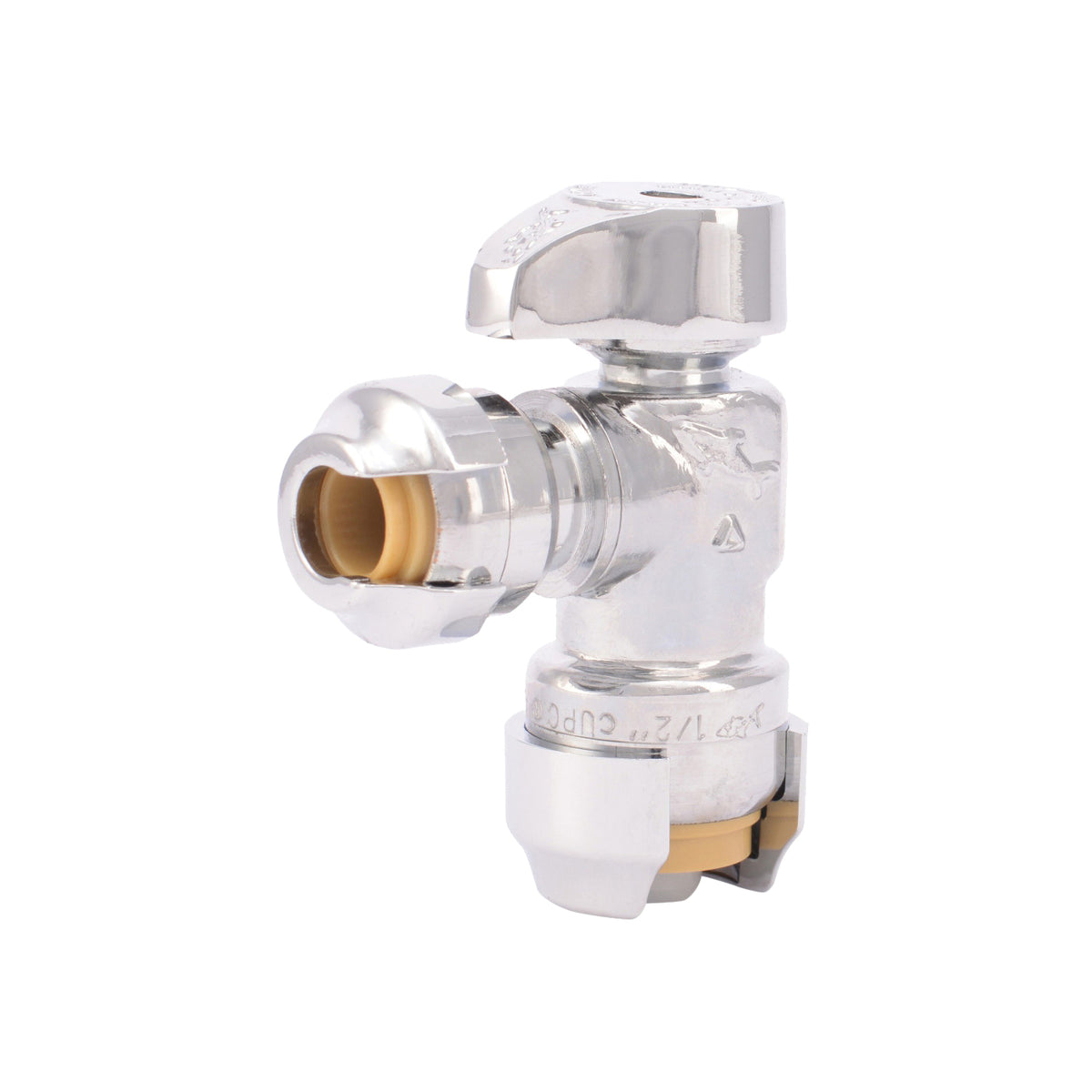 SharkBite 23048-0000LF Stop Valve, 1/2 x 1/4 in Connection, Compression, 200 psi Pressure, Brass Body