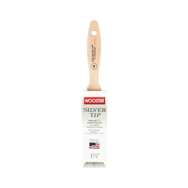 WOOSTER 5222-1-1/2 Paint Brush, 1-1/2 in W, 2-7/16 in L Bristle, Polyester Bristle, Varnish Handle