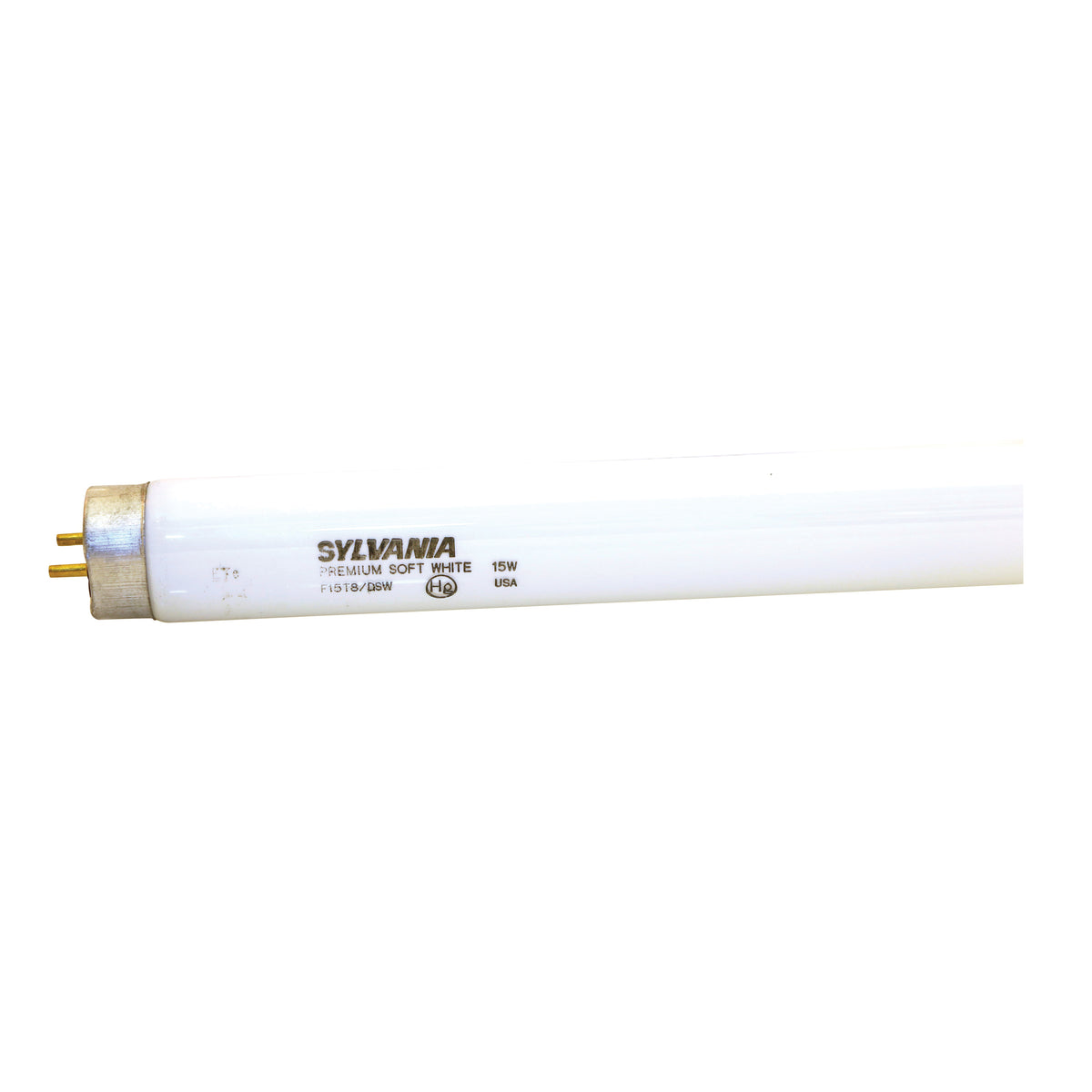 Sylvania 21656 Fluorescent Bulb, 15 W, T8 Lamp, Medium Lamp Base, 810 Lumens, 3000 K Color Temp, Soft White Light