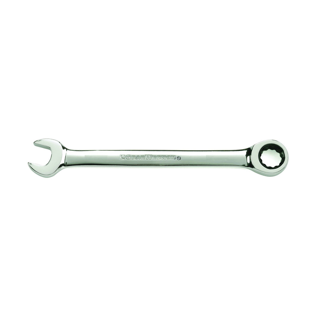 GearWrench 9109 Combination Wrench, Metric, 9 mm Head, 5.882 in L, 12-Point, Steel, Chrome, Standard Handle