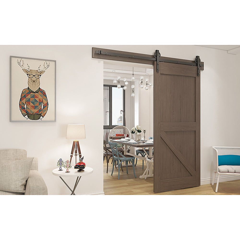 National Hardware N186-968 Sliding Door Hardware Spoke Wheel, 72 in L Track, Steel, Oil-Rubbed Bronze