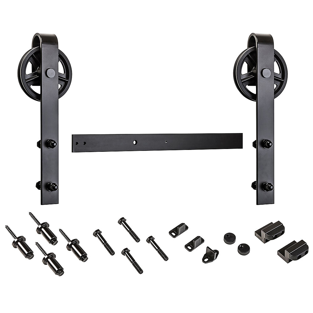 National Hardware N186-968 Sliding Door Hardware Spoke Wheel, 72 in L Track, Steel, Oil-Rubbed Bronze