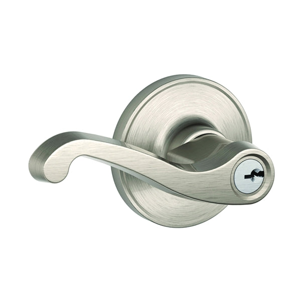 Schlage LaSalle Series J54 LAS 619 Entry Lever, Brass, Satin Nickel