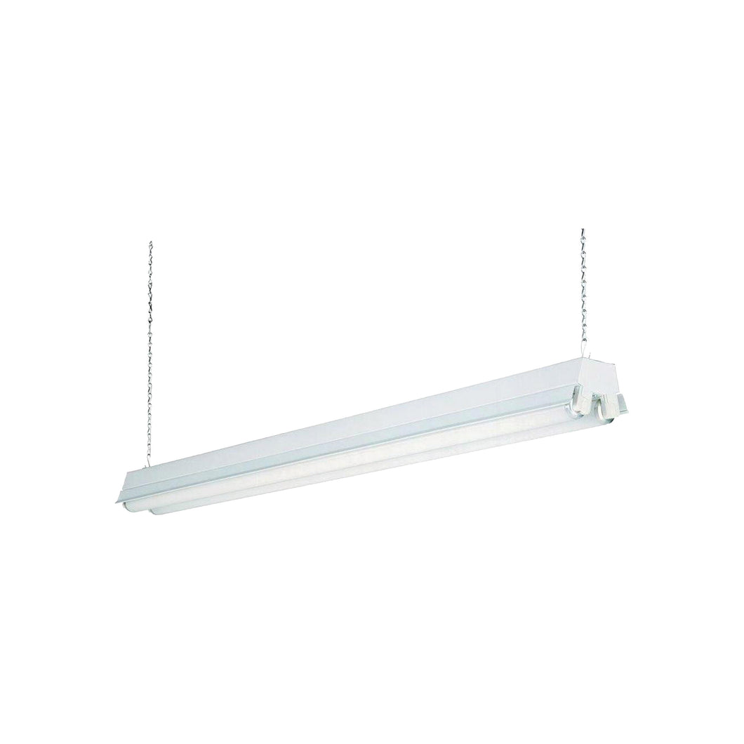 LITHONIA LIGHTING 1233/147YPY Shop Light, 120 V, 32 W, 2-Lamp, Fluorescent Lamp, Steel Fixture, White