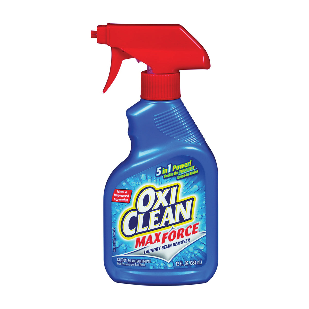OXICLEAN Max Force 51244 Stain Remover, 12 oz Bottle, Liquid, Opaque White