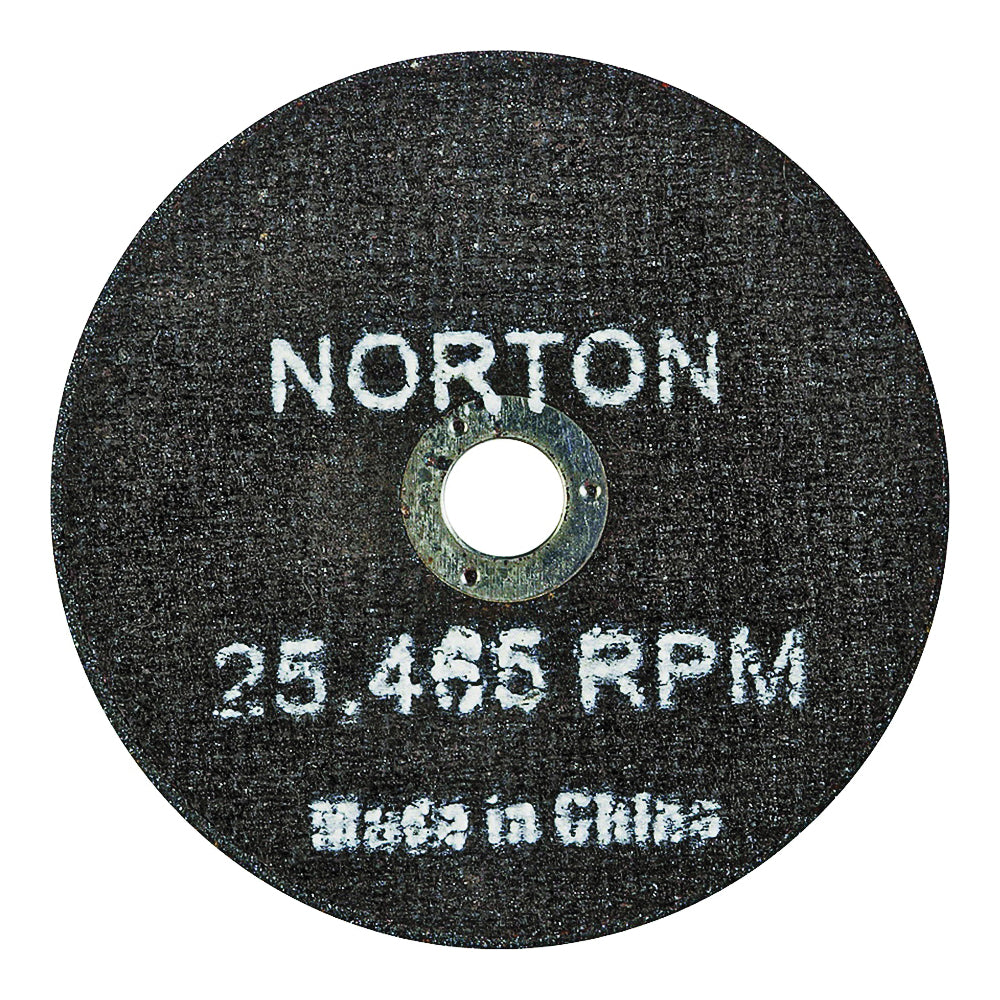 NORTON 66252835553 Cut-Off Wheel, 3 in Dia, 1/16 in Thick, 3/8 in Arbor, 36 Grit, Very Coarse