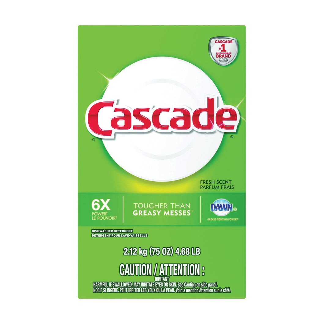 Cascade 33836 Dishwasher Detergent, 75 oz, Powder, Scented, White