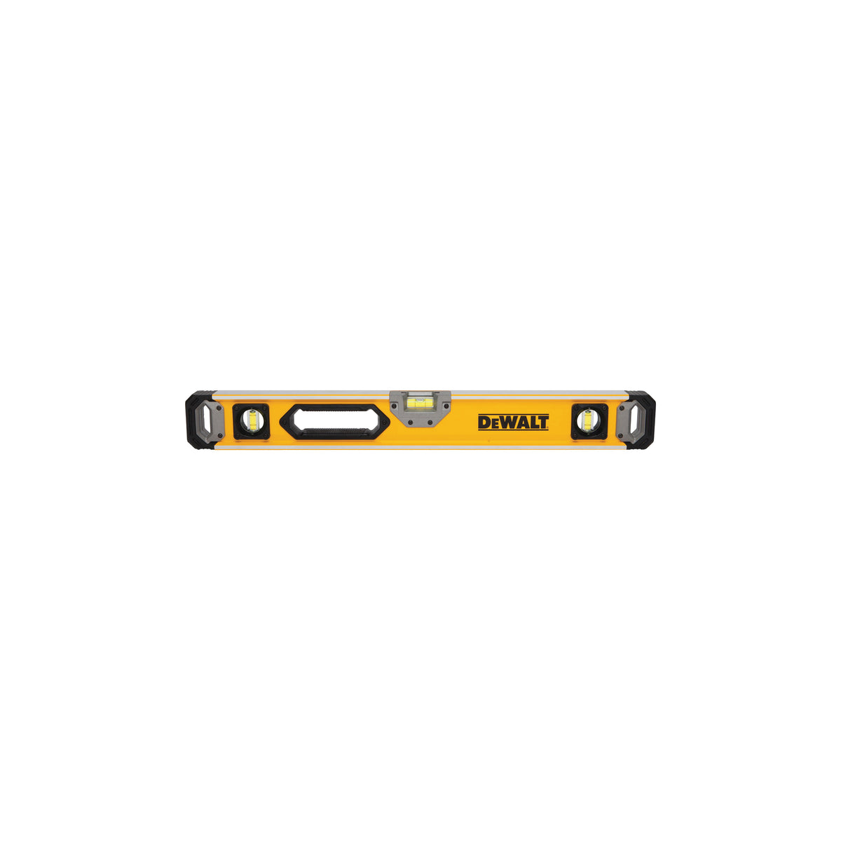 DeWALT DWHT43025 Box Beam Level, 24 in L, 3-Vial, 1-Hang Hole, Magnetic, Aluminum, Black/Yellow
