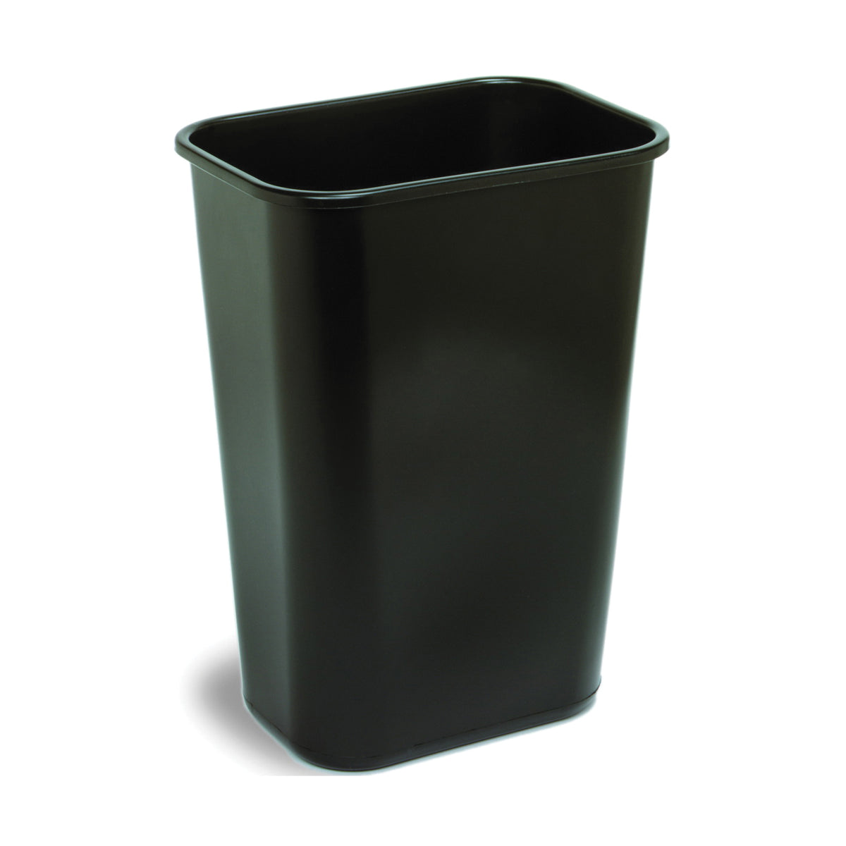 CONTINENTAL COMMERCIAL 4114BK Waste Basket, 41.125 qt Capacity, Plastic, Black, 19-7/8 in H
