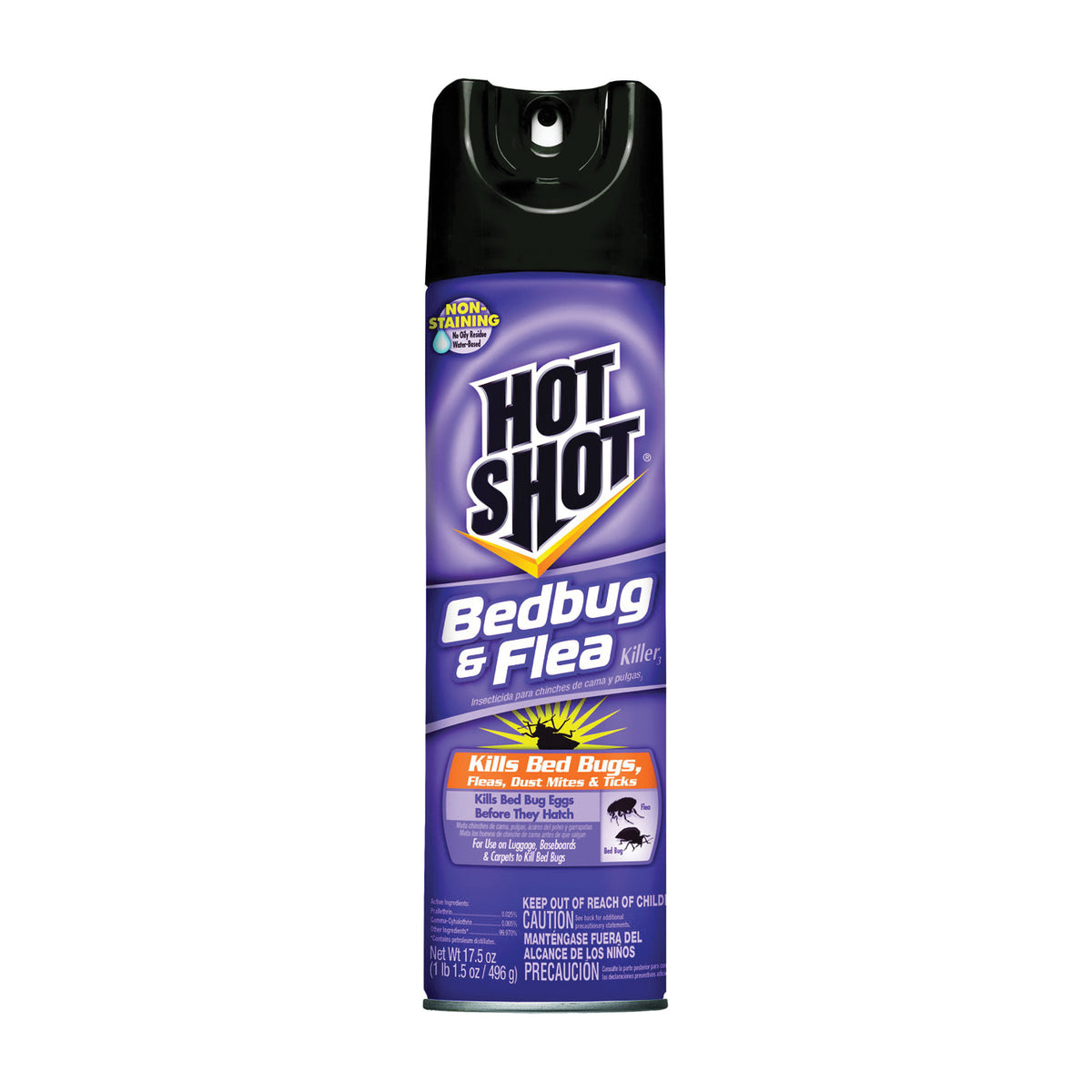 HOT SHOT HG-96440 Bed Bug/Flea Killer, Liquid, Spray Application, 17.5 Can