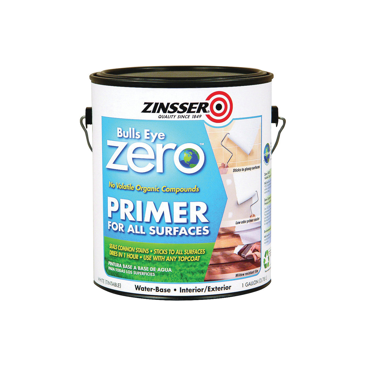 ZINSSER Bulls Eye 249020 Primer and Sealer, White, 1 gal