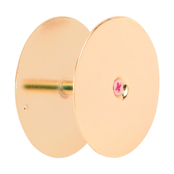 Defender Security U9516 Hole Cover Plate, Steel, Brass, For: 1-3/4 in Thick Doors