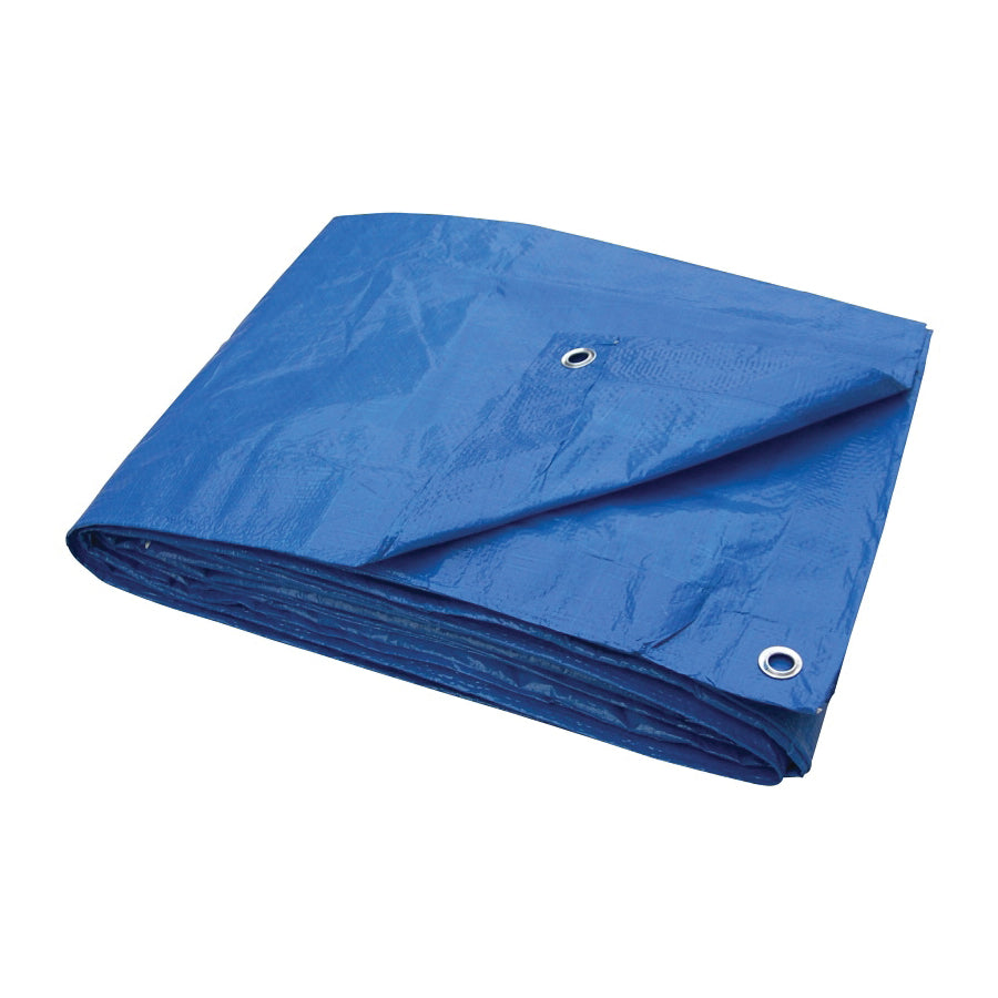 ProSource T0608BB70 Tarpaulin, 8 ft L, 6 ft W, 3.5 mil Thick, Plastic, Blue