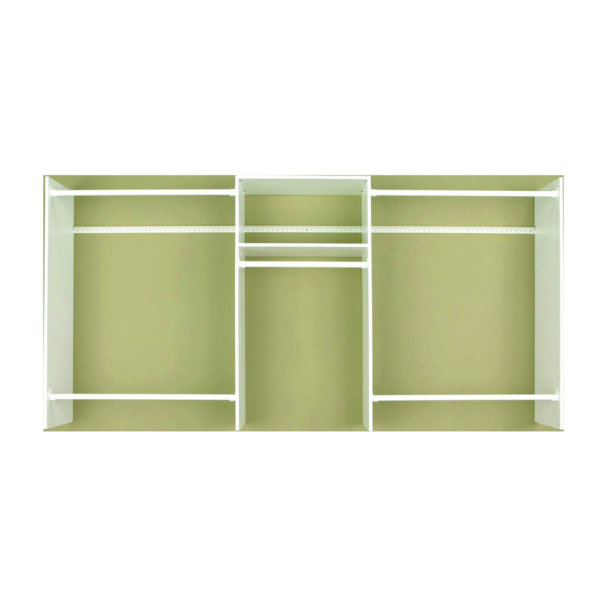 Easy Track RB1448 Basic Starter Closet, 48 to 96 in W, 2-Shelf