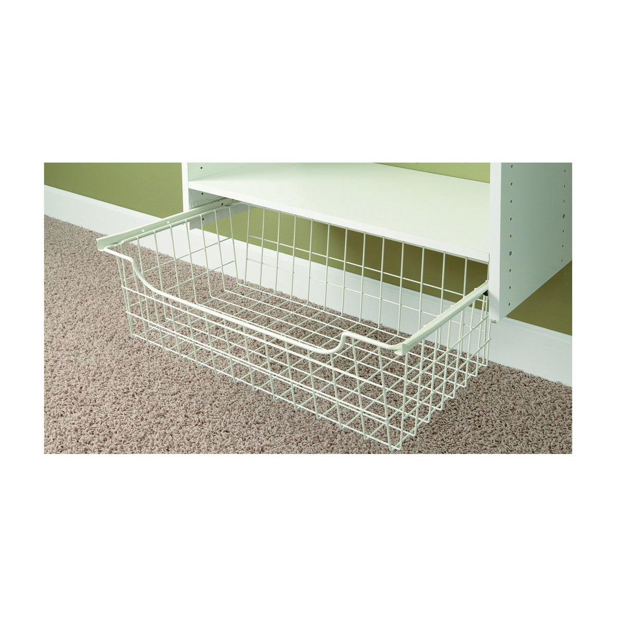 Easy Track 1312 Wire Basket, 14 in OAL, 24 in OAW, Steel, Powder-Coated