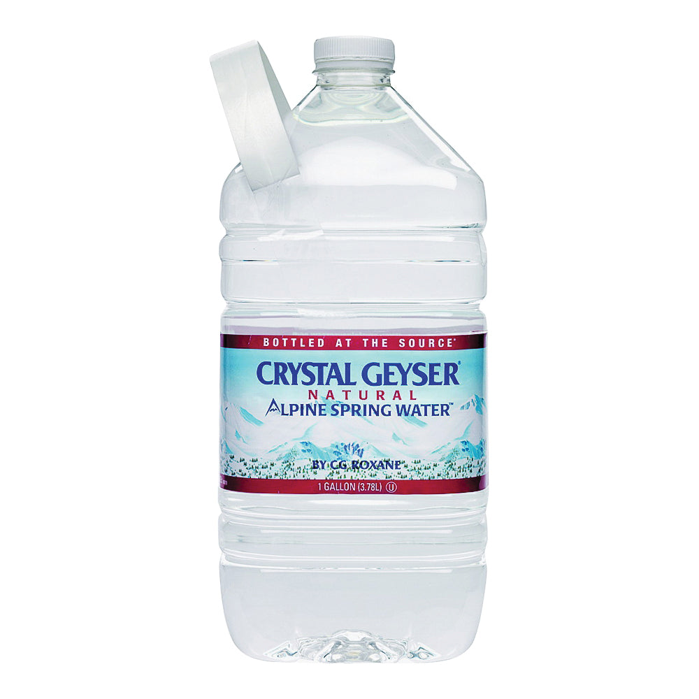 Crystal Geyser 12514-2 Bottle Water, Liquid, Spring Flavor, 1 gal Bottle