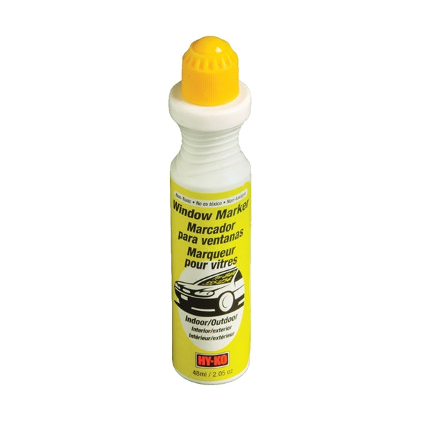 HY-KO 40611 Window Marker, Non-Toxic, Rain-Resistant, Yellow