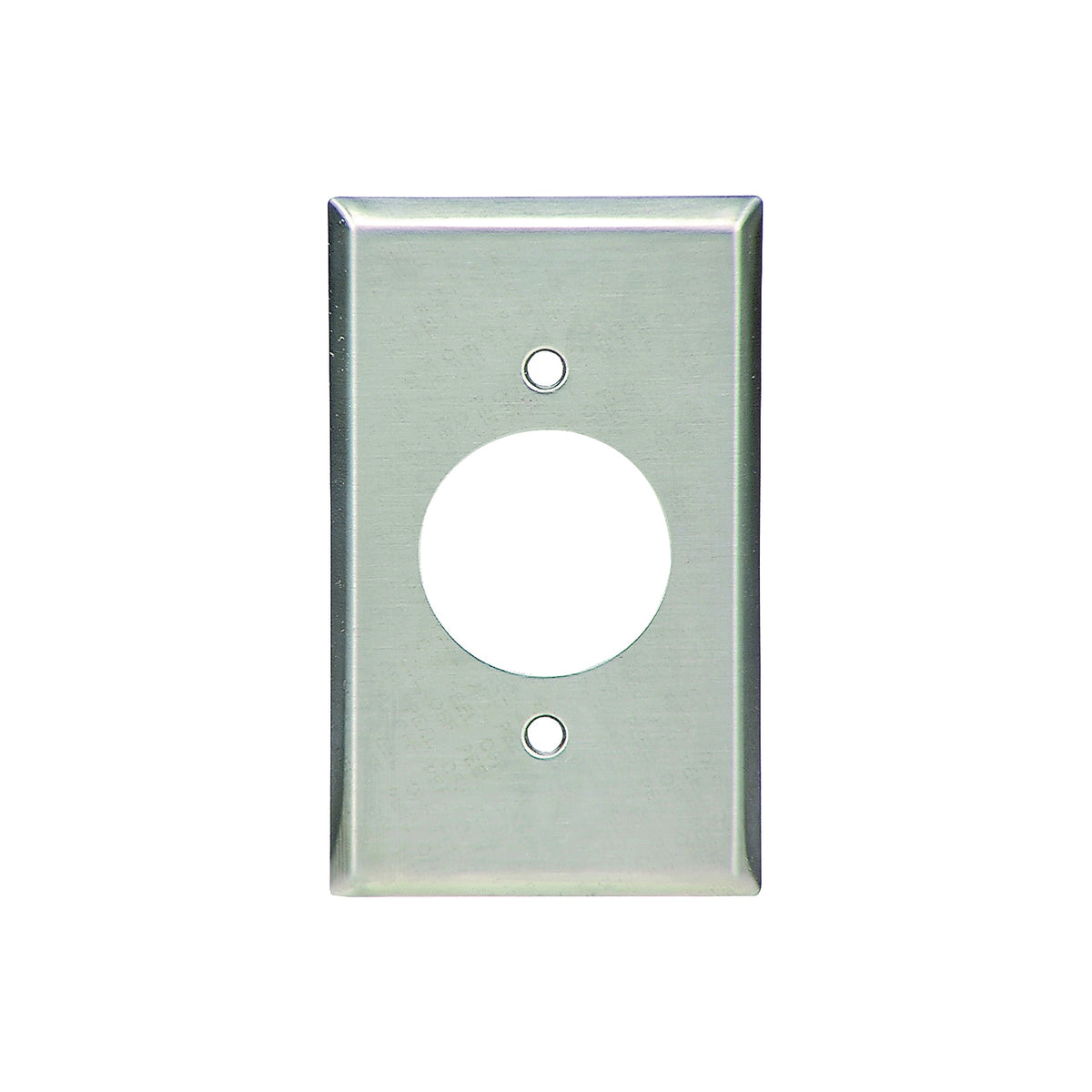 Eaton Wiring Devices 93111-BOX Power Outlet Wallplate, 4-1/2 in L, 2-3/4 in W, 1 -Gang, 302/304 Stainless Steel