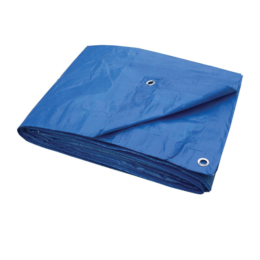 ProSource T0810BB70 Tarpaulin, 10 ft L, 8 ft W, 3.5 mil Thick, Polyethylene, Blue