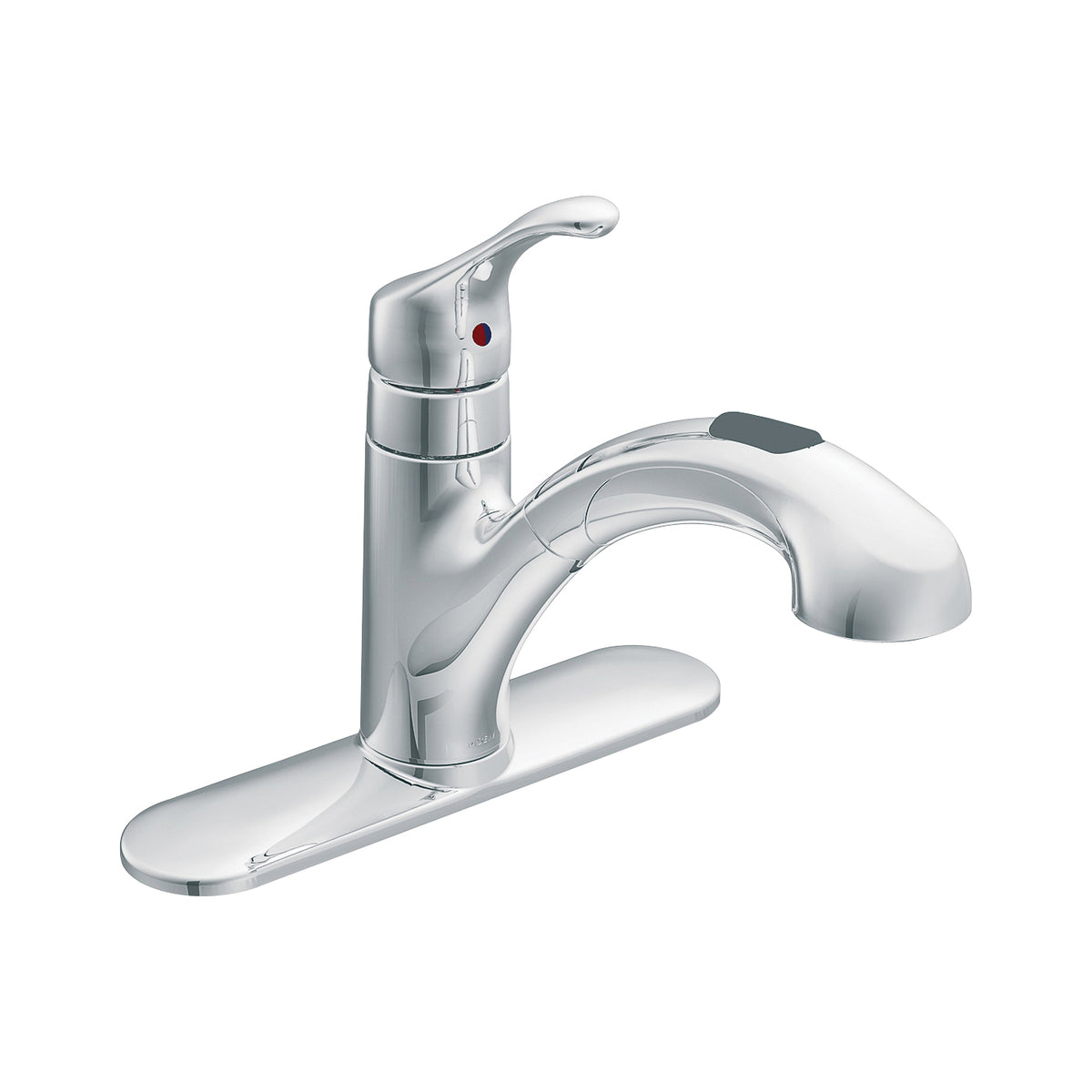 Moen Renzo Glacier CA87316C Kitchen Faucet, 1.5 gpm, 1-Faucet Handle, Stainless Steel, Chrome Plated, Deck Mounting