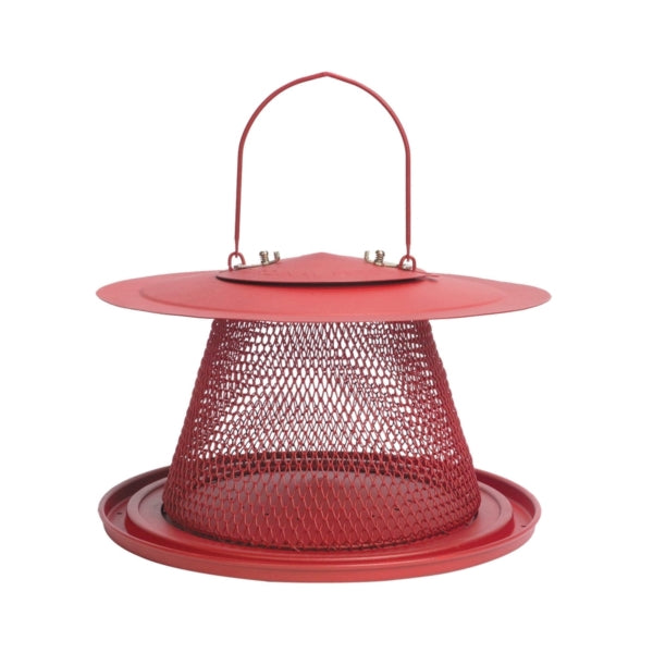 Perky-Pet NO/NO C00322 Wild Bird Feeder, Cardinal, 2.5 lb, 1-Port/Perch, Metal, Red, Hanging Mounting