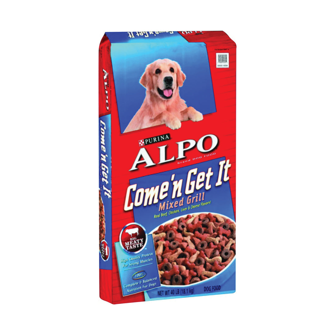 Alpo 5000058091 Dog Food, Dry, Steak Flavor, 37 to 40 lb Bag
