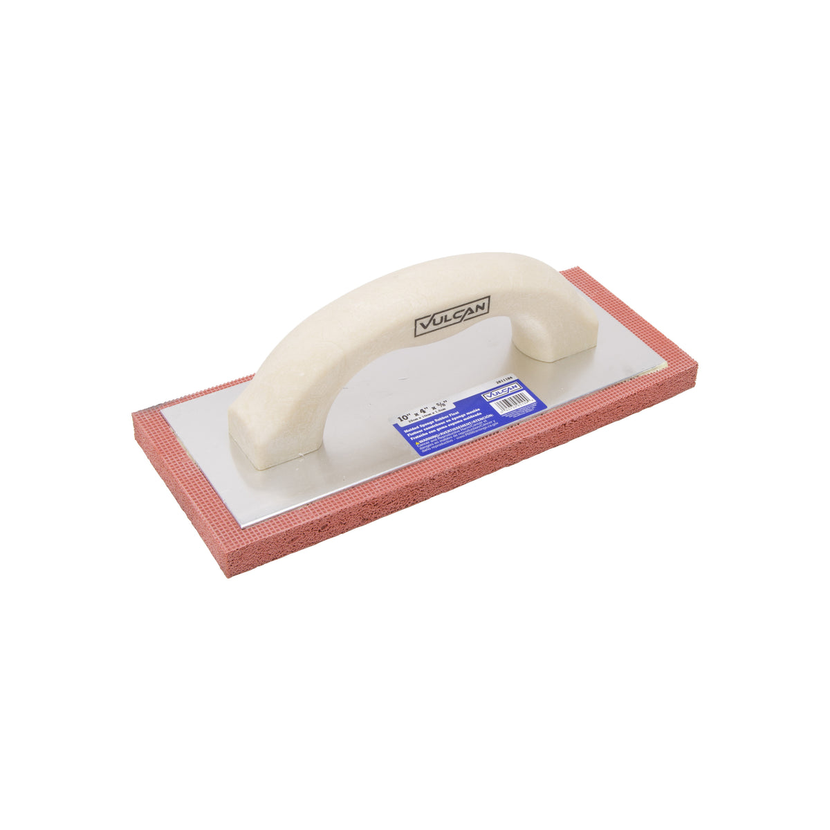 Vulcan 16040 Masonry Float, 10 in L Blade, 4 in W Blade, 5/8 in Thick Blade, Molded Sponge Rubber Blade, Plastic Handle