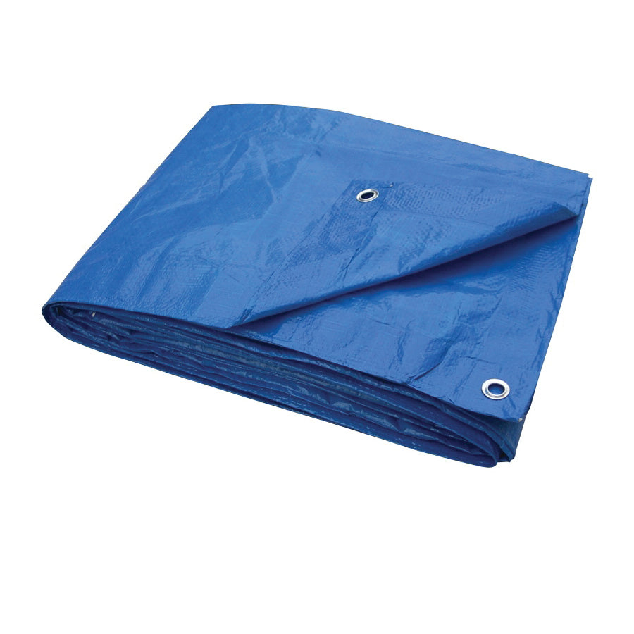 ProSource T1012BB70 Tarpaulin, 12 ft L, 10 ft W, 3.5 mil Thick, Polyethylene, Blue