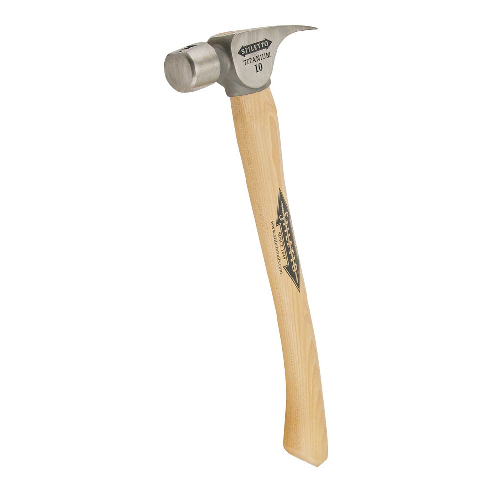 STILETTO FH10C Finishing Hammer, 10 oz Head, Straight Claw, Smooth Head, Titanium Head