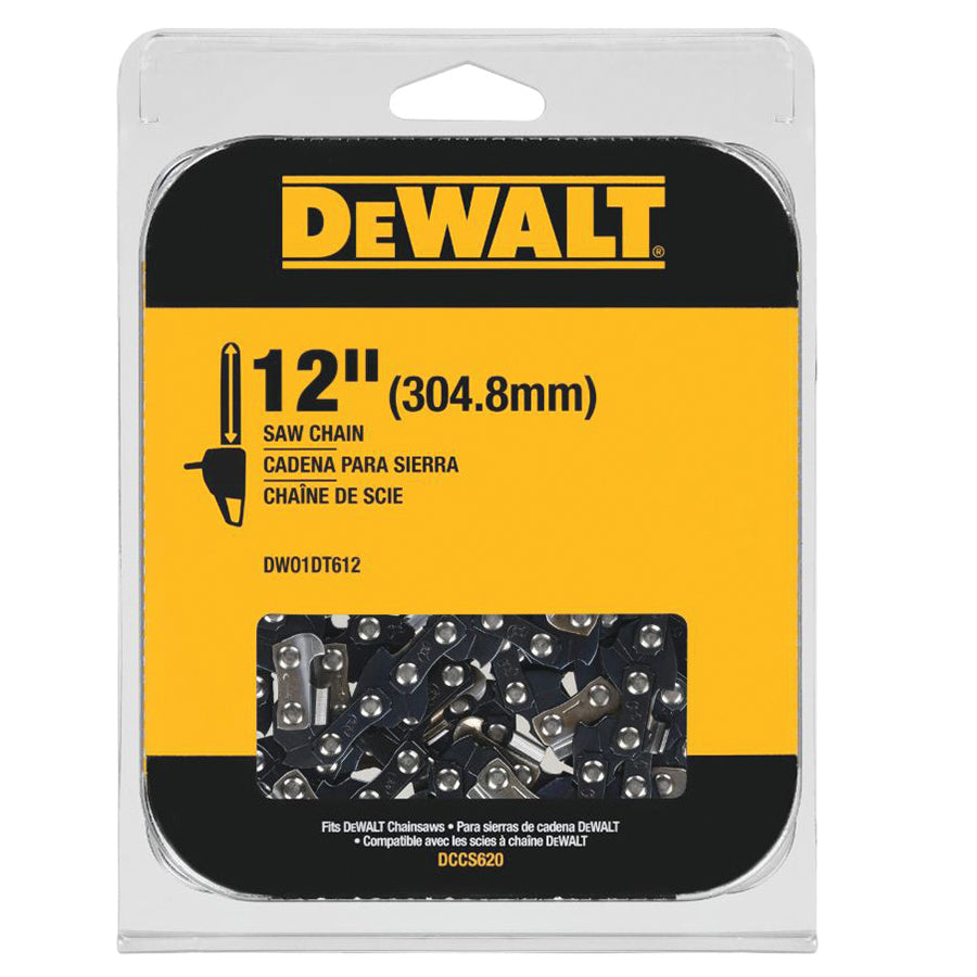DeWALT DWO1DT612 Replacement Chain, Low Kick Back, Low Vibration Chain, 12 in L Bar