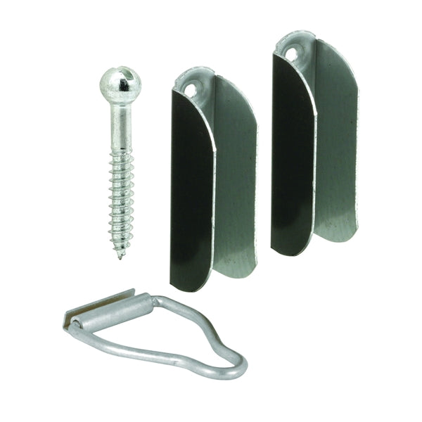 Make-2-Fit PL 8102 Top Hanger and Bottom Latch, Aluminum, Bronze, For: 3/8 in Screen Frame